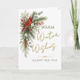 Vinter Botanica Röd Kardinal Varm Vinterönskan Kort