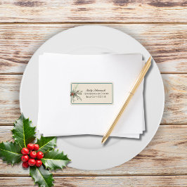 Vinter Botanicals Julfest Foliage Adress Adressetikett