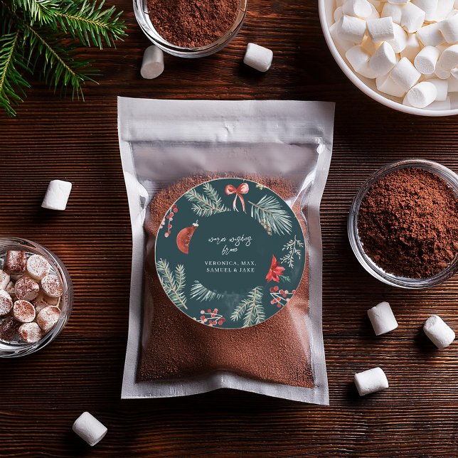 Vinter Botanicals | Julpresent Klistermärke (Skapare uppladdad)