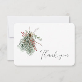 Vinter Botanisk Bukett  Tack Kort