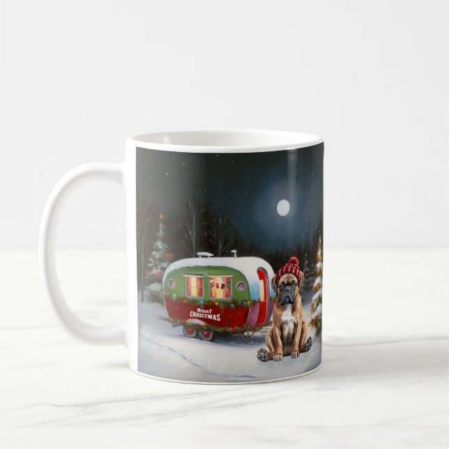 Vinter Boxer Karavan Juläventyr Kaffemugg (Vänster)