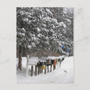 Vinter brevlådor Holiday vykort
