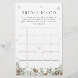 Vinter Bröllopsdusch Bingo Spel