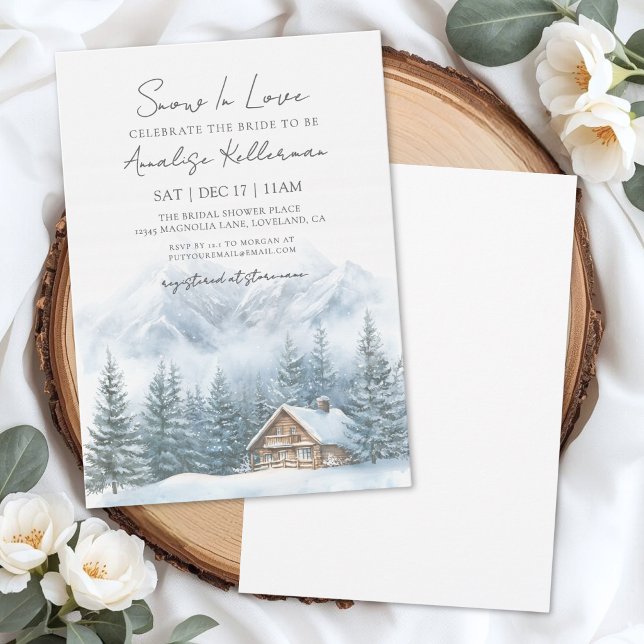 Vinter Bröllopsdusch Inbjudningar (Snow In Love Winter Bridal Shower Invitation)