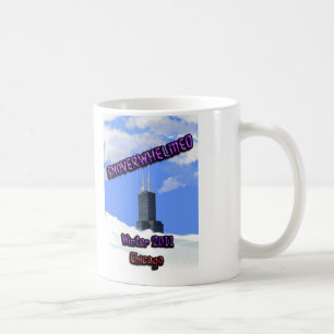 Vinter Chicago 2011 och snömätinstrument Kaffemugg