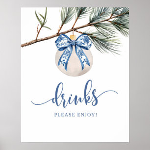 Vinter Chinoiserie Bow Drink Party Skylt