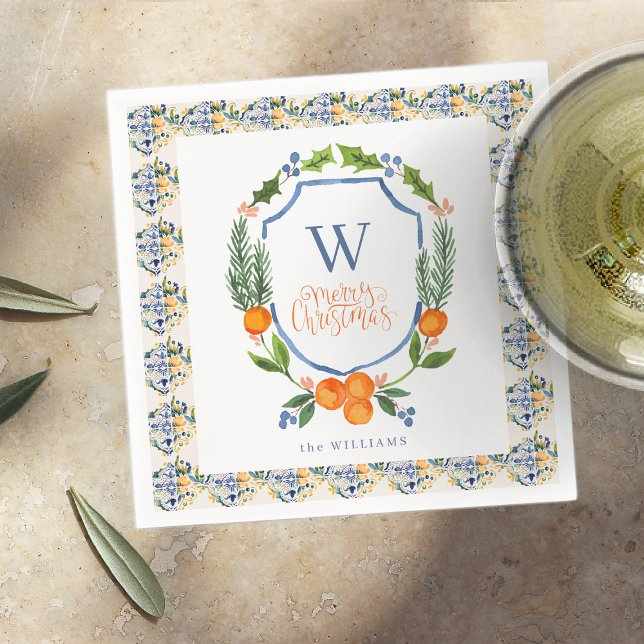 Vinter Citrus Botaniska Blommor | Grönska Pappersservett (Skapare uppladdad)