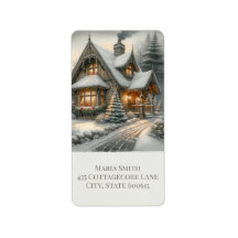 Vinter Cottagecore Anpassad Returadress