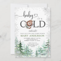 Vinter Det är Kallet utanför Forest Snö Baby Showe