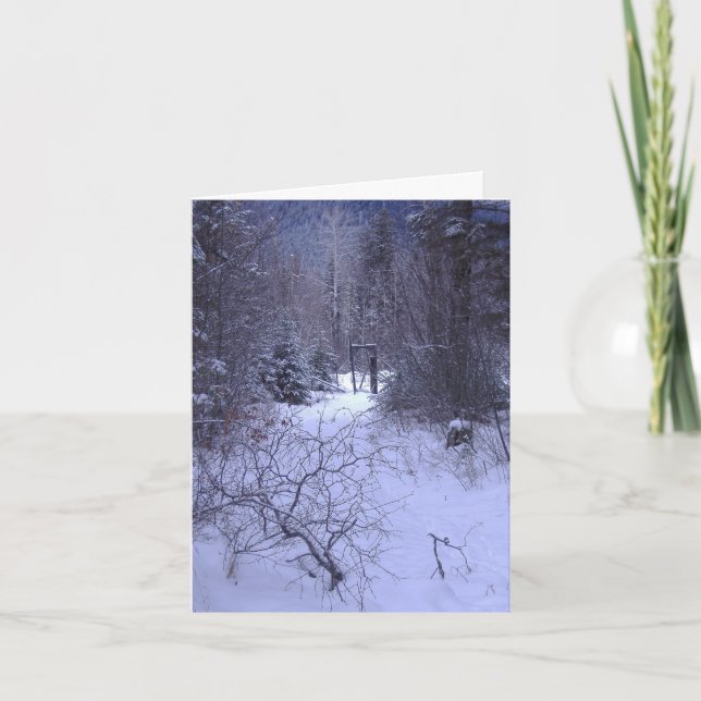 Vinter dörröppning helgkort (Framsida)