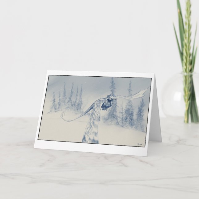 Vinter Dragon Helgkort (Framsida)