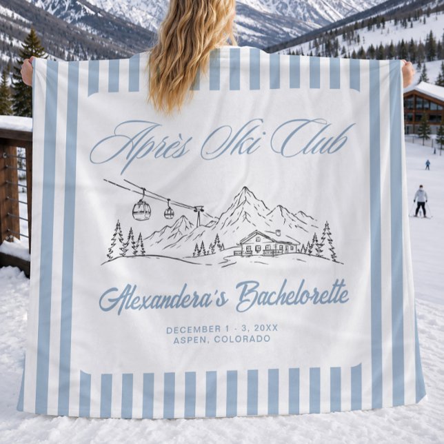 Vinter Efter Skidklubb Henparty  Fleecefilt (Skapare uppladdad)