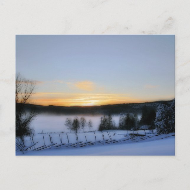 Vinter eftermiddag vykort (Framsida)