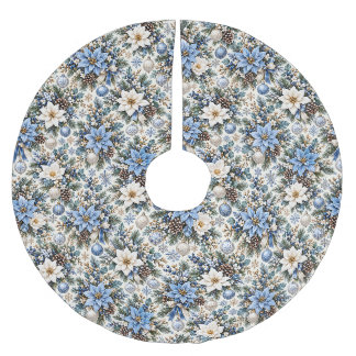 Vinter Elegans Blå Julpoäng Jul Julgransmatta Borstad Polyester