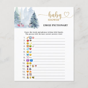 Vinter Emoji bild-babydusch