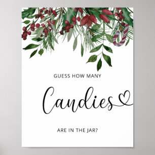Vinter evergreen Gissa hur många cander... Poster