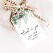 Vinter Evergreen Gräs Baby Shower