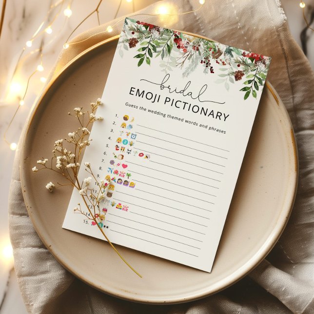 Vinter evergreen möhippa emoji pictionary (Skapare uppladdad)