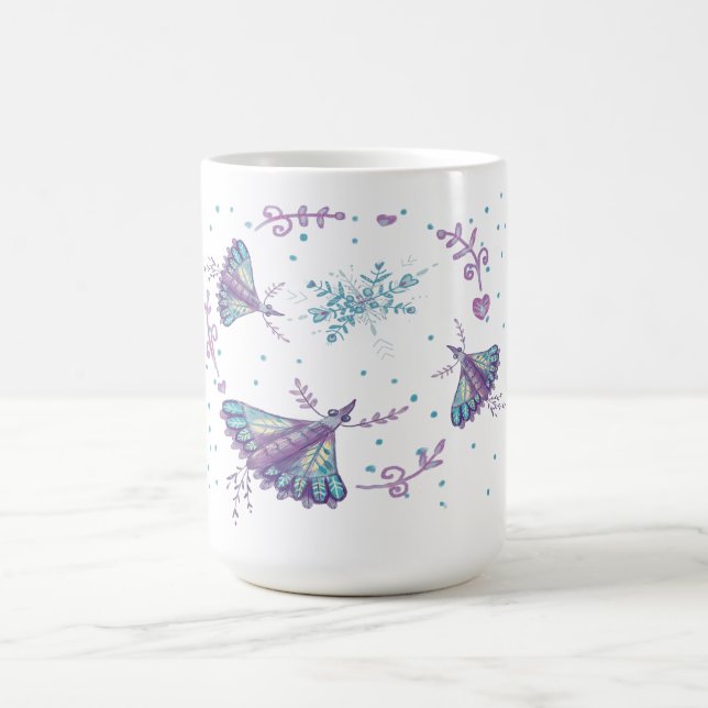 vinter fjäril kaffemugg (Center)