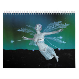 Vinter Flicka Kalender