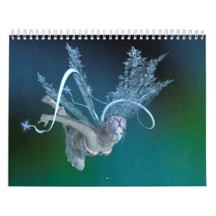 Vinter Flicka Kalender