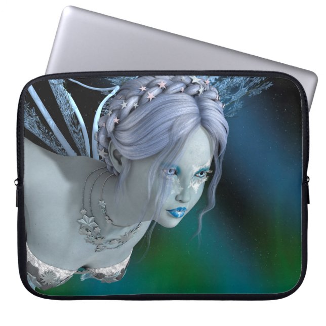 Vinter Flicka Laptop Sleeve (Framsidan)