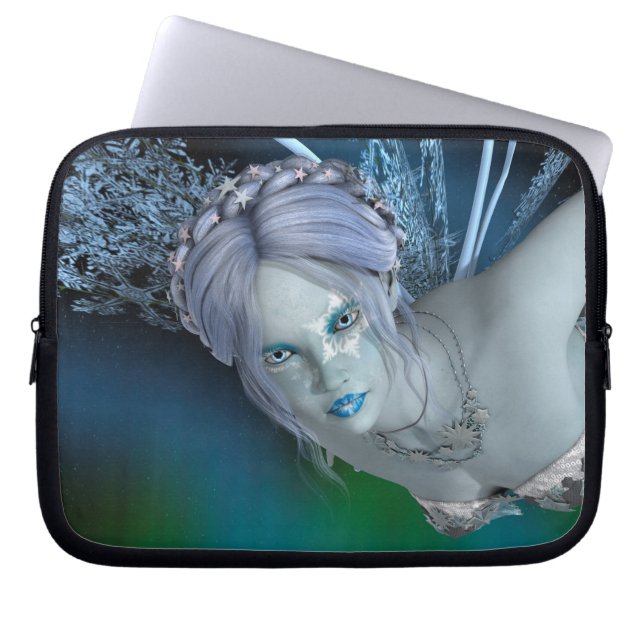 Vinter Flicka Laptop Sleeve (Framsidan)