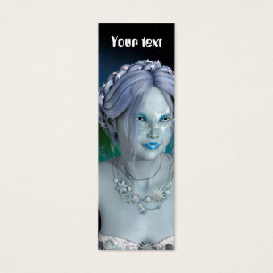 Vinter Flicka Litet Visitkort