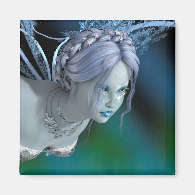 Vinter Flicka Magnet (Framsidan)