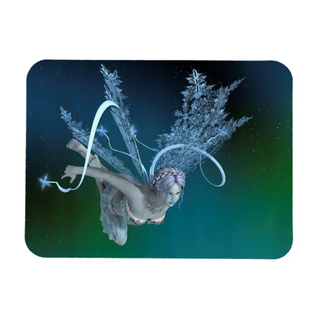 Vinter Flicka Magnet (Horisontell)