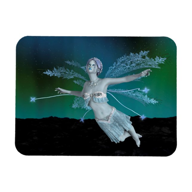 Vinter Flicka Magnet (Horisontell)