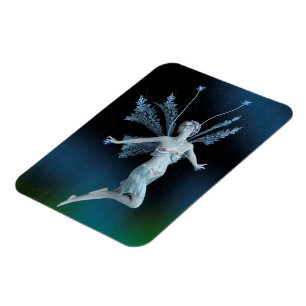 Vinter Flicka Magnet