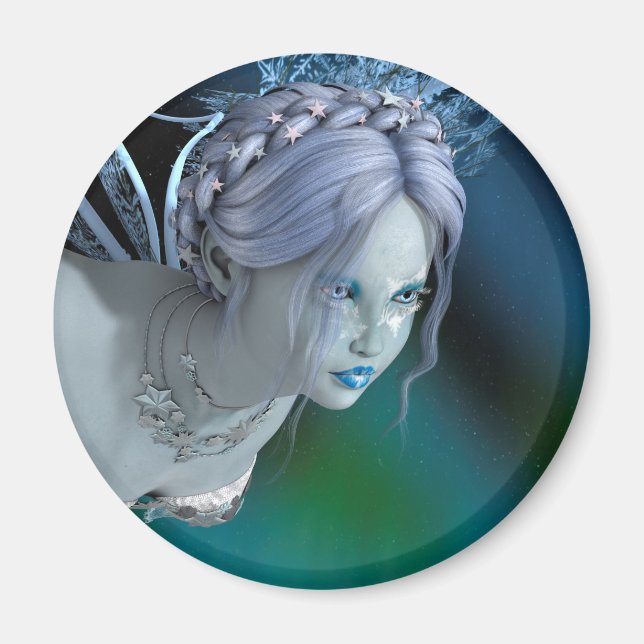 Vinter Flicka Magnet (Framsidan)