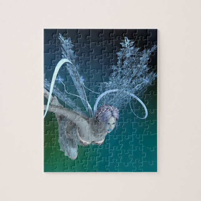 Vinter Flicka Pussel (Vertikal)