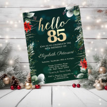 Vinter Flower Poinsettia Grönt 85 Birthday