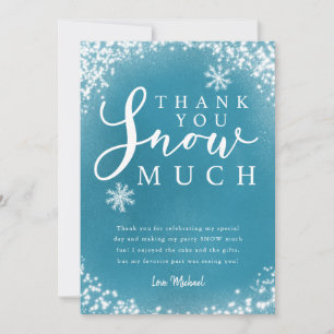 Vinter-Födelsedagsfest Boy Tack Snö Much Card