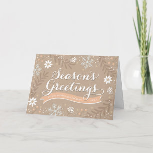 Vinter-Foliage Season-Helgdag Greetings Card Helgkort