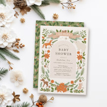 Vinter Foliage Woodland Animals Baby Shower