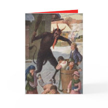 Vinter för Krampus påfrestande kidnappningbarn