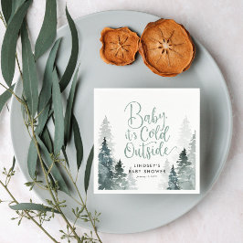 Vinter Forest Baby Shower Pappersservett