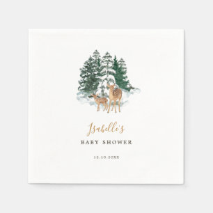 Vinter Forest Baby Shower Pappersservett