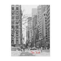 Vinter framför NY Penn Station vykort