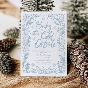 Vinter Frost Snowflake Baby Shower Baby Det är Kal Program