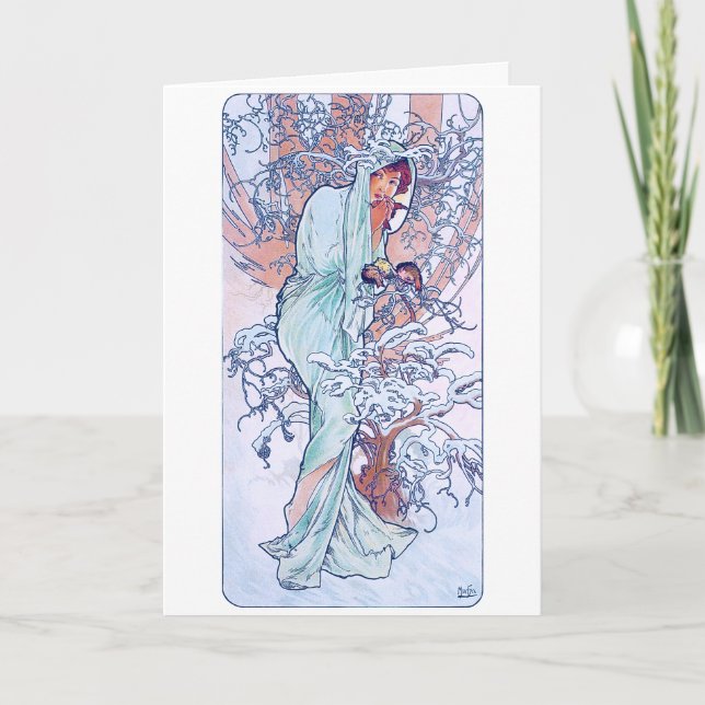 Vinter (fyra säsonger), Alphonse Mucha Kort (Framsida)