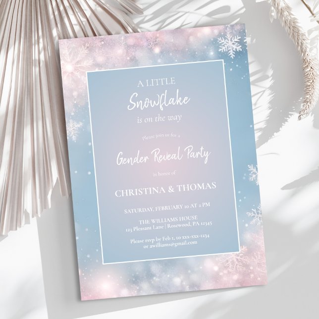 Vinter-Gender Reveal Inbjudningar (Skapare uppladdad)