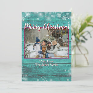 Vinter-God jul-fotokort Julkort