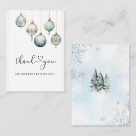 Vinter God Jul Vattenfärg  Baby  Shower Anteckningskort