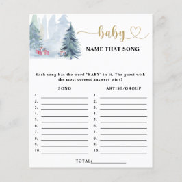 Vinter gräs Namn i sång, där babyduschspelet i trä