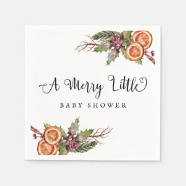 Vinter Greenery Baby Shower Pappersservett
