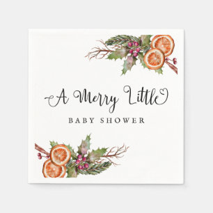 Vinter Greenery Baby Shower Pappersservett